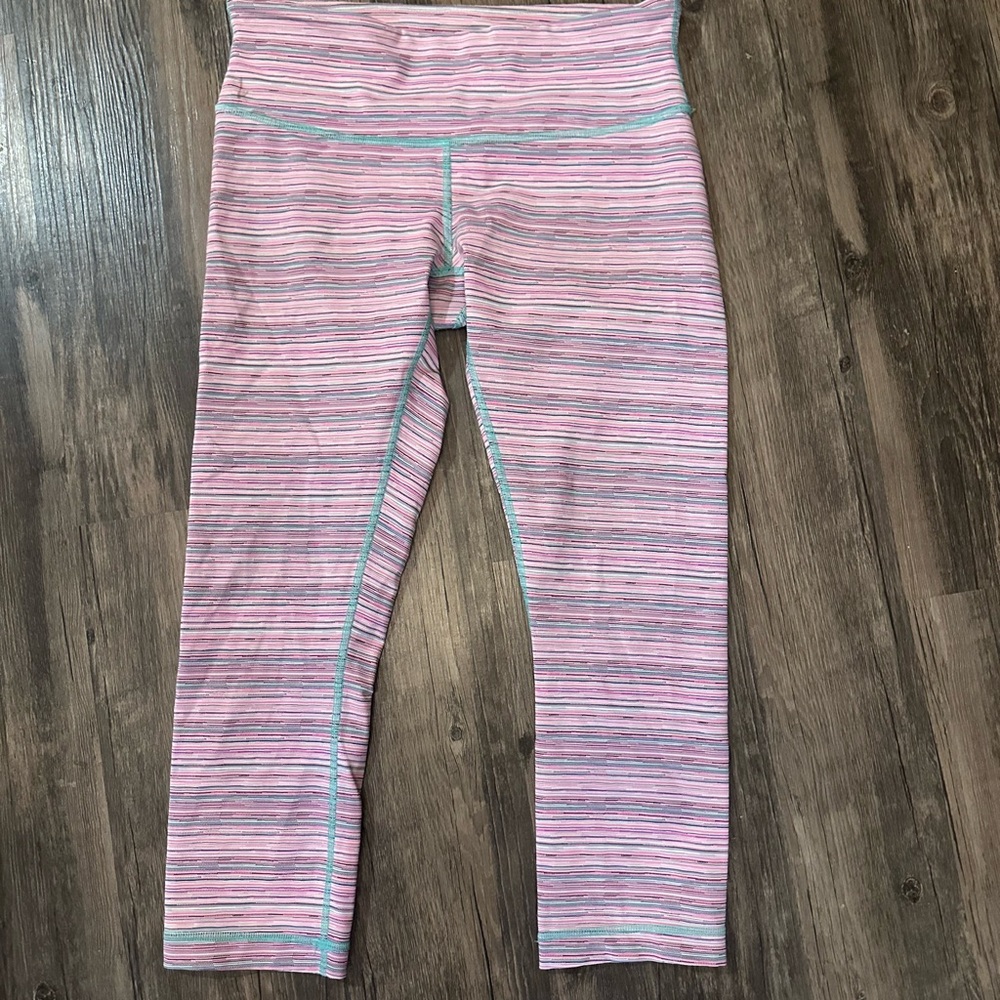 lululemon athletica Pink and Blue Striped women’s size 8